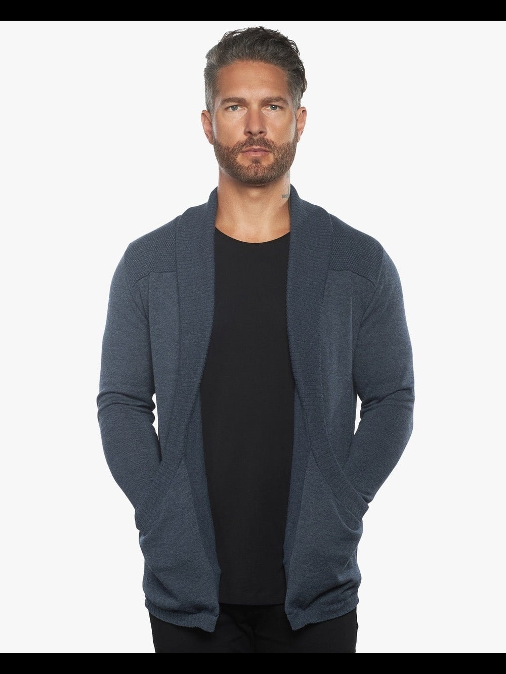 Hemingway Lightweight Slim Fit Cardigan - Kensington Blue